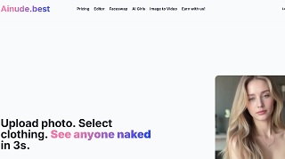 screenshot at AiNude porn tube site