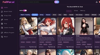 screenshot at fallfor.ai porn tube site